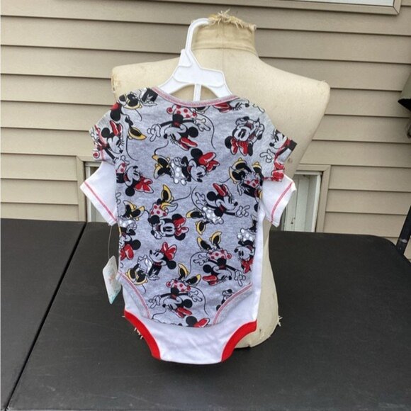Tomato girl Baby Girls 2-Pack Minnie Mouse Printed Bodysuits 6/9 months - Picture 2 of 3